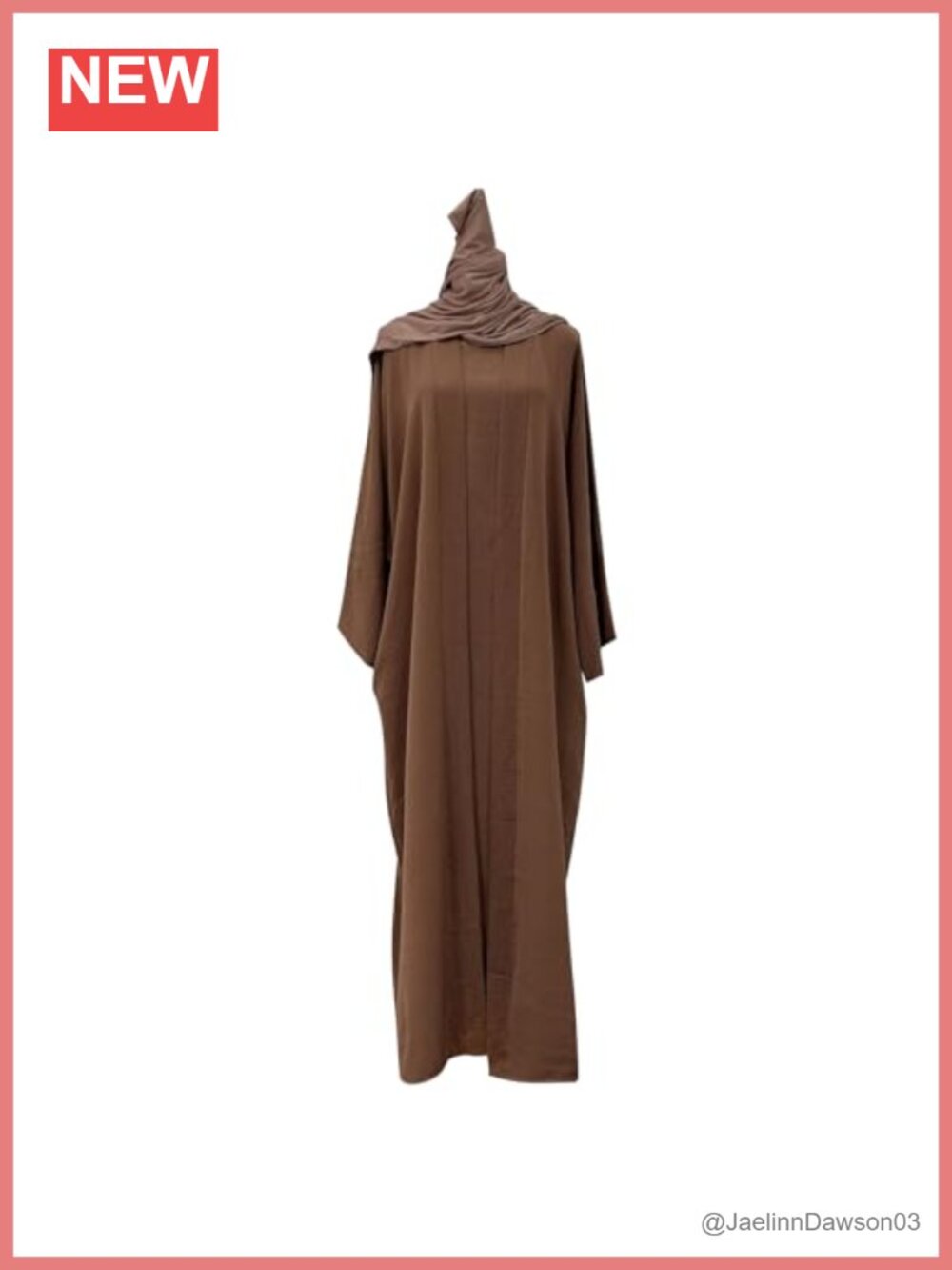 Women's Abaya Maxi Dress Kaftan Long Sleeve Polyester Modest Islamic 2-Piece Set